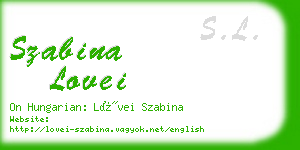 szabina lovei business card